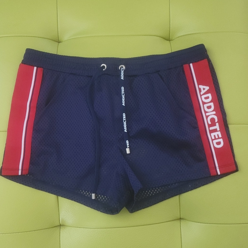 Addicted Brands Athletic Shorts Blue and Red